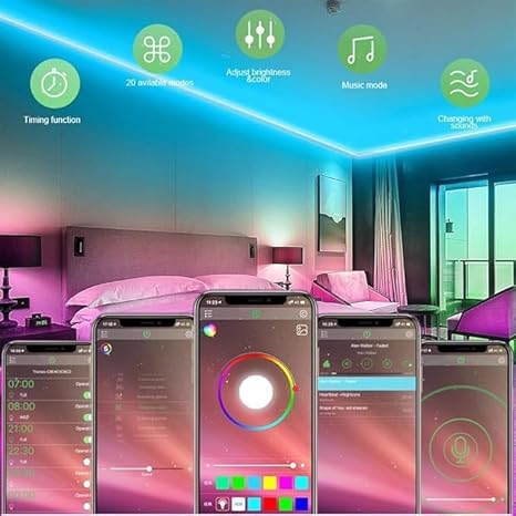 LED Neon RGB Strip Magic Light 5 Metres with App & Remote Control