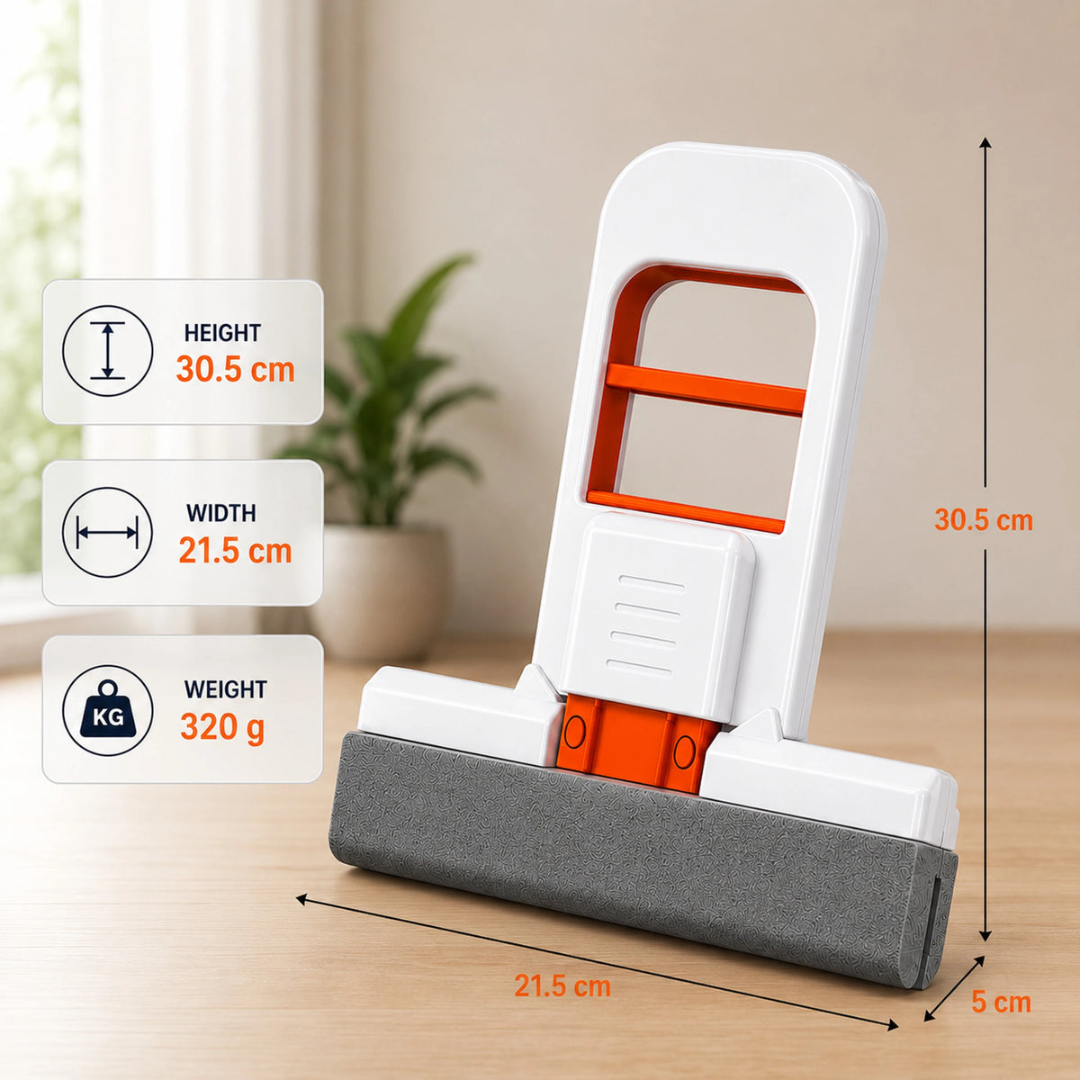 Foldable Mini Silicone Squeegee - Multipurpose Hand Wiper for Kitchen, Bathroom & Glass Cleaning
