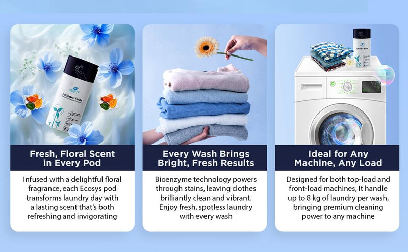 3-in-1 Laundry Pods | Stain Remover & Fabric Softener